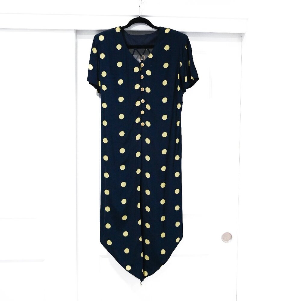 Joseph Ribkoff Size 10 Vintage Polka Dot Midi Dress NWOT